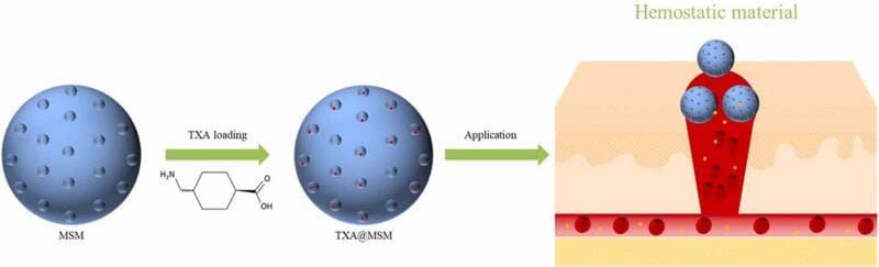 Preparation of Tranexamic Acid-Loaded Mesoporous Silica Microspheres as Hemostatic Materials
